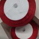 2 Rolls Bright Red Ribbon 50 Yards 1.5 Inches Wide Double Faced Polyester Solid Satin Ribbon for Wedding Present Wrapping Crafts Bright Red Party Decoration