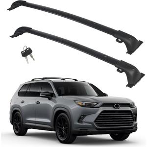 Heavy Duty Roof Rack Crossbar Compatible with Toyota Grand Highlander (Not fit LE/LE Hybrid) Lexus TX 2024up All Grades. Max 260lb Loading Capacity, Metal Lockable Anti-Theft Black