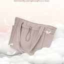Wandering Nature Puffer Tote Bag with Cup Holder & Laptop Compartment & Trolley Sleeve for Travel, Work, Nurse, Women