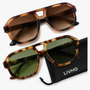 livho Trendy Polarized Square Aviator Sunglasses Women Men Square Eyewear Frame, Retro Sun Glasses for Women Men 2025 Shades