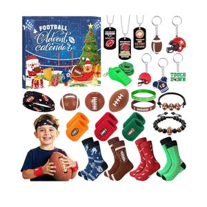 Football Advent Calendar 2025,24 Days Football Baseball Countdown Calendar for Boys Christmas Countdown Party Favor Toys for Kids Adults Xmas (Football)
