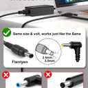 65W AC Adapter Charger Compatible with Toshiba Satellite C55 C55D C655 C855 C855D L745 L655 L755 L55 P755 C675 L775D P845T P855 Z830 S55 Z30 A665 C55-A C55T C75D Z930 E45T Power Supply Cord