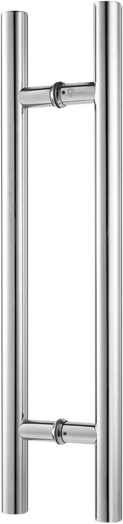 TOGU TG-6012 1200mm /48 inch SUS 304 Stainless Steel Door Pull Handle/Long Door Handle with Solid mounting standoffs,Working as Push Pull Door Handles/Shower Door Handle, Polished Chrome Finish