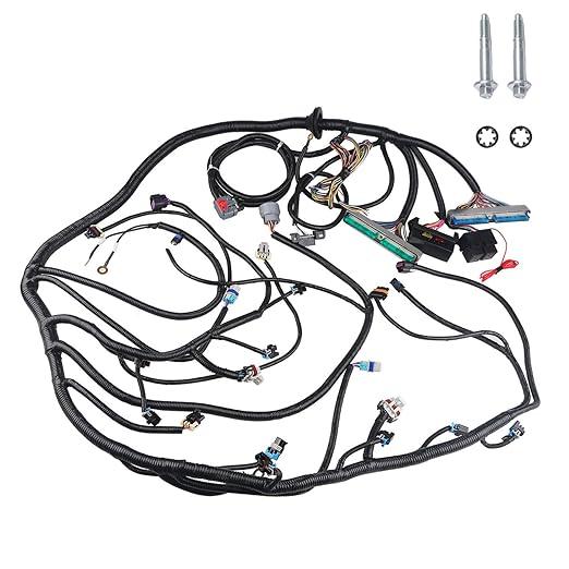 Standalone Wiring Harness, 4L60E DBW, Green/Blue PCM, Compatible with 1997-2004 GM LS1 Vortec Engine 4.8 5.3 6.0 L, LS Swap Engine Harness, Stand Alone Wire Harness, Drive by Wire Throttle Body Standalone Wiring Harness, 4L60E DBW, Green/Blue PCM, Compatible with 1997-2004 GM LS1 Vortec Engine 4.8 5.3 6.0 L, LS Swap Engine Harness, Stand Alone Wire Harness, Drive by Wire Throttle Body