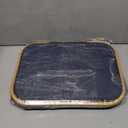 LONBET Laundry Basket with Lid, Made from Breathable Fabric | Aesthetic Clothes Hampers for Laundry with Side Handles & Sturdy Bamboo Frame (26 Gallons - Single, Blue)