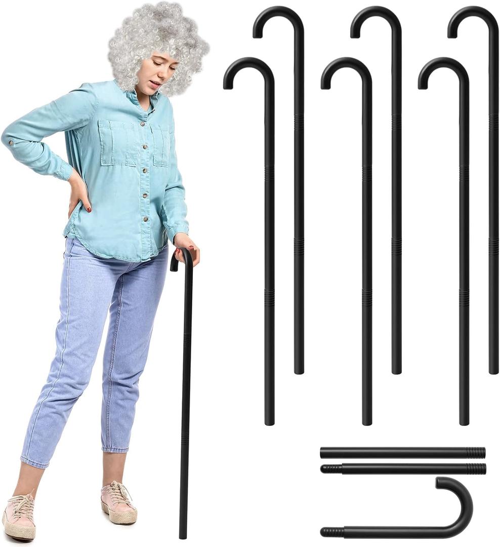 6 Pcs Dance Walking Canes, 35 Inches Theatrical Canes, Plastic Magic Wand, 100 Days, 1920s Costume Accessories, Magician Acts, Awards Night, Costumes and Stage Performances