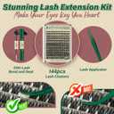 KEYYOU Lash Clusters Kit 144pcs Soft&Natural Lash Clusters Fluffy Lash Extension Kit D Curl 8-18MIX with Bond and Seal,Applicator Thin Band Eyelash Clusters for DIY at Home(Haze