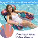 Inflatable Pool Float Chair - 2 Pack Pool Floats Adult Heavy Duty, Water Floating Lounge Chairs, Blow up Floaties Adults for Summer Fun Party Lake Beach