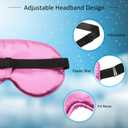 BBTO 4 Pcs Silk Sleep Eye Masks Smooth Soft Satin Eye Covers with Adjustable Strap Blindfold for Sleeping Blocking Out Lights Travel Relaxation (Purple, Pink, Sky Blue, Taro Color)