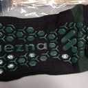 Muezna Men's Non-Slip Yoga Socks, Anti-Skid Pilates, Barre, Bikram Fitness Hospital Slipper Socks with Grips (9-11, Lake Blue+navy+green -3 Pairs)