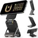 SUPCASE for MagSafe Wallet with Stand, Magnetic Wallet for Men, [Hold 5 Cards] [Adjustable Stand] [RFID Blocking] Phone Stand Credit Card Holder Tripod for iPhone 16/15/14/13/12 Series, Black