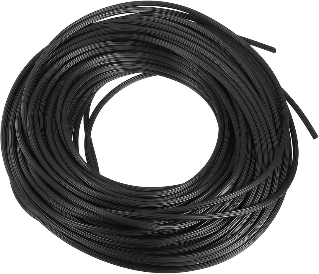 uxcell Screen Spline, 0.19"x100FT Round Window Screen Repair Retainer Spline for Door Window Screens Replacement, Black