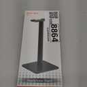 New bee Headphone Stand Headset Holder Earphone Stand with Aluminum Supporting Bar Flexible Headrest ABS Solid Base for All Headphones Size (Black)