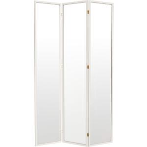 7 ft. Tall Clear Plastic Partition White 3 Panel