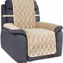 Ameritex Waterproof Nonslip Recliner Cover Stay in Place, Dog Chair Cover Furniture Protector, Ideal Recliner Slipcovers for Pets and Kids (Beige, 23")
