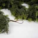 6FT Real Touch Cedar Garland - Artificial Christmas Garland Fake Green Faux Thick and Lush Pine Needles Garlands for Table Fireplace Mantle Holiday Home Indoor Outdoor Decor