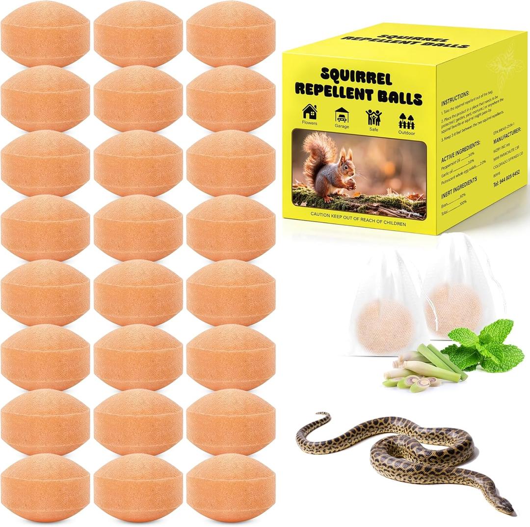 24 Pack Natural Snake Repellent, Snake Repellent for Outdoor Yard Garden House | Long-Lasting Protection | Safe for Dogs and Children