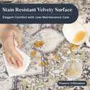 PURRUGS Vintage Farmhouse Boho Throw Rug 2x3 ft, Non-Slip Machine Washable Rug, Accent Oriental Area Rug for Entryway, Kitchen, Bedroom, Living Room and Dining Room, Taupe/Vanilla