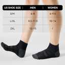 CS CELERSPORT 2 Pairs Ankle Compression Socks for Men and Women Running Athletic Socks (Black, XXL)