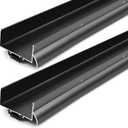 2Pcs 36" × 2-1/4" Aluminum U-Shaped Door Bottom Drip Cap Seal Waterproof