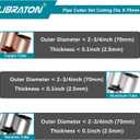 Libraton Copper Tube Cutter 1/4" to 2-3/4", Tube Cutter, Heavy-duty Tubing Cutter for Copper Pipe with Deburring Tool