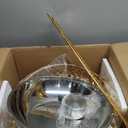 Party Wedding Table Setting Food Warmer Golden Fancy Elegant Cheffing Dishes with Hanging Lid Gold Chaffing Dishes (Gold, 8QT)