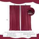 2 Panels Burgundy Backdrop Curtain, 10 x 7 Feet Background Curtains for Parties, Weddings, Baby Showers, Bachelorette Halloween, Christmas Birthday Party Photoshoot Backdrop Curtains Decorations