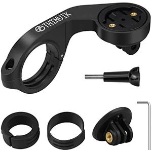 Thinvik Bike Computer Out Front Mount for Garmin Edge1040 1030 840 830 540 530 130 Bike Computer GPS Compatible with 31.8mm 25.4mm Handlebar with Quarter Turn