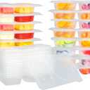 snack containersReusable Snack Containers with Lids 20Pcs,Dual compartment snack container,Snack box containers that are easy to carry for kids and adults,Suitable for dining out and camping