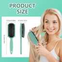 2 x Curly Hair Brush, Curl Defining Brush, Hair Brush, Flexible, Curl Enhancing, Reduce Pulling (Green)