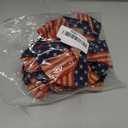4pcs Patriotic Star Wreath Bows, Red Linen Blue Stripe Burlap Bows for 4th of July, Labor Day, Memorial Day, Veterans Day, Door & Window Decor
