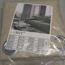 LAMIT Linen Curtains 84 inch Length 2 Panels, Grommet Thick Soft Light Filtering Curtains Privacy Living Room Window Drapes for Bedroom/Farmhouse, W52 x L84, Natural Beige