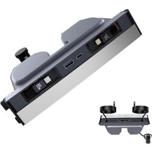 65W USB Charger Hub for Tesla Model Y Juniper 2025,2026 Accessories- 4-Port Fast Charging Hub with Sliding Cover, Retractable Phone Charger Hub, Docking Station for Tesla Model 3 Highland 2024-2026