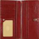 Lavemi Ultra Slim Thin Leather Women Wallet RFID Blocking Credit Card Holder Bifold Long Ladies Billfold