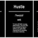 Inspirational Canvas Wall Art Poster Print Motivational Success Hustel Ambition Entrepreneur Quotes Inspiring Picture Painting Wall Decor Artwork for Modern Home Bathroom Ready to Hang [36''W x 16''H]