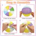 2 x 12 Pcs Pastel Paper Lanterns - 8" Hanging Round Paper Lanterns for Pastel Classroom Decor, Baby Shower Decorations, Birthday, Wedding Spring Party & Office Decor