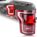 LED Tail Light Rear Lamp Assembly w/Blind Spot(Module NOT Included) Compatible with 2017-2020 Ford F150 F-150 RAPTOR Left Driver Side HL3Z-13405-H HL3Z-13405-C HL3Z-13405-F