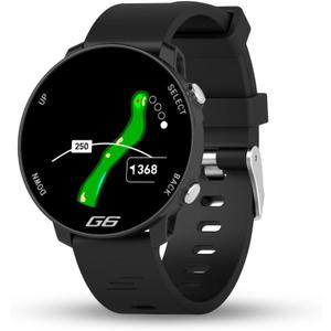 Shot Scope G6 GPS Watch, 38k+ Pre-Loaded Courses, Full Hole Maps, 2X Strap Sets (Black and Gray), Color Sceen, Unisex Golf Watch for Men and Women