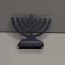 Rite Lite Go Menorah Mini Metallic Electric Menorah - LED Battery/USB Powered Chanukah Menorah Jewish Holiday - Office Car Home Decorations Judaica Hanukkah Gifts, Push Button Multi Light - Blue