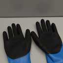 toolant 100% Waterproof Gloves for Men and Women, Winter Work Gloves for Cold Weather, Touchsreen, Thermal Gloves for Freezer Work, Fishing and Gardening, With Grip, Blue, X-Large