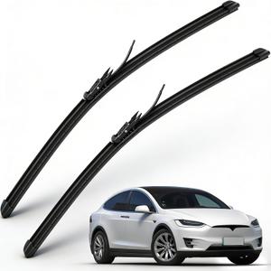 Windshield Wiper Blades for Tesla Model X with Integrated Washing,Tesla Silicone Windscreen Wiper Blades All-Seasons applicable, Original Equipment Accessories (28"+ 18" pair for front windshield)
