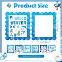 Suzile 30 Pcs Hello Winter Paper Craft Kits Make Your Own Winter Ornaments DIY Arts and Sticker Crafts for Christmas Holiday Game Activities Classroom Decorations