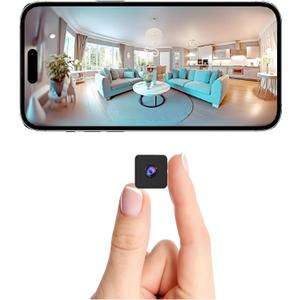 Mini Camera Home Wireless Security Cam Indoor HD Camera Small Smart WiFi House Portable Cameras Tiny House Nanny Body Cam Battery Life Powered Body Cameras 150 Wide Angle Night Vision Motion Detection
