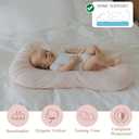 Snuggle Style Baby Nest, Baby Lounger, Organic Cotton Lounger for Baby, Breathable Portable Secure - Snuggle Collection (Pink)