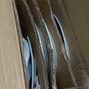 Euro Ceramica Ahoy Nautical Compass Dinner Plates, Blue and White, Set of 4