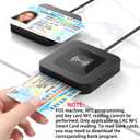 CAC NFC Smart Card Reader Military, Dual Interface USB DOD Military ID/IC Card Reader with Contactless NFC Tap-to-Read, USB C Adapter Compatible with Windows, Linux, MacOS