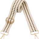 Purse Straps Replacement Crossbody Bag Strap Adjustable Long Shoulder Straps for HandbagsWomen Purse Strap (Rice White Coffee Color)