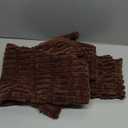 Home Brilliant 12x20 Pillow Cover Lumbar Set of 2 Plush Striped Corduroy Velvet Brown Throw Pillows for Couch Sofa Party, 12 x 20 inch, Brown 