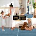 OLANLY Thick Bathroom Runner Rugs 44x24, Extra Soft Absorbent Chenille Bath Rugs, Rubber Backing, Machine Wash Dry, Long Bath Mats for Bathroom Floor, Tub and Shower, Home Decor Accessories, Airy Blue