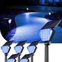 T-SUN Solar Lights Outdoor Waterproof IP65, 6Pack LED Solar Spot Lights Color Changing IP65 Waterproof Smart Auto On/Off for Outside Landscape Garden Yard Lawn Pathway Patio Driveway